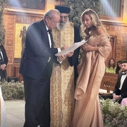 بالصور..حفل زفاف أنسي نجيب ساويرس أمام الأهرامات